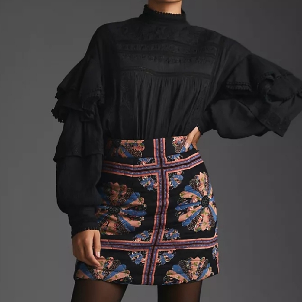 Antik Batik quilted cotton Jenny mini skirt